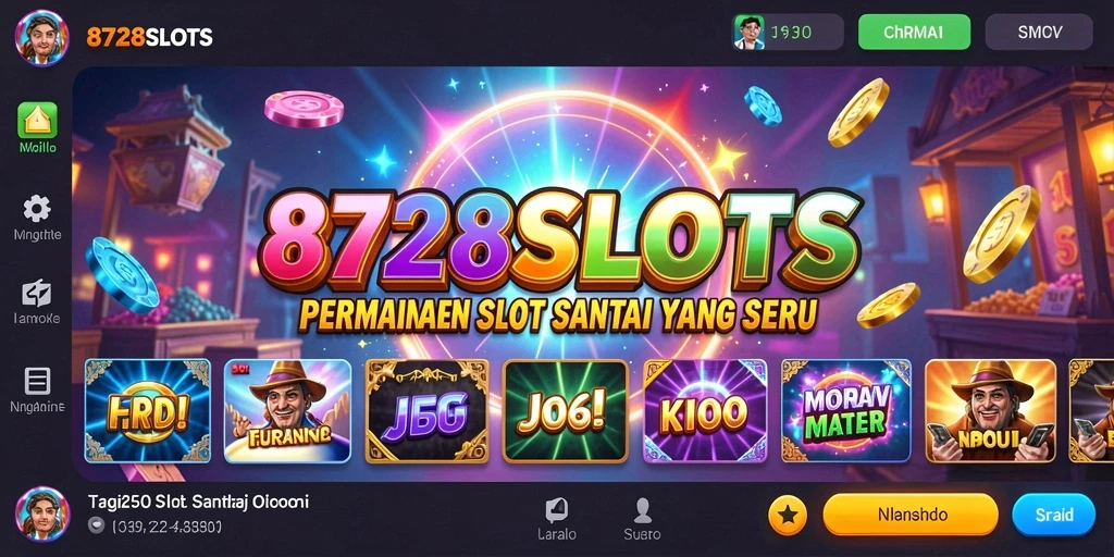 Gameplay seru dari 8728SLOTS saat memutar gulungan untuk menang.