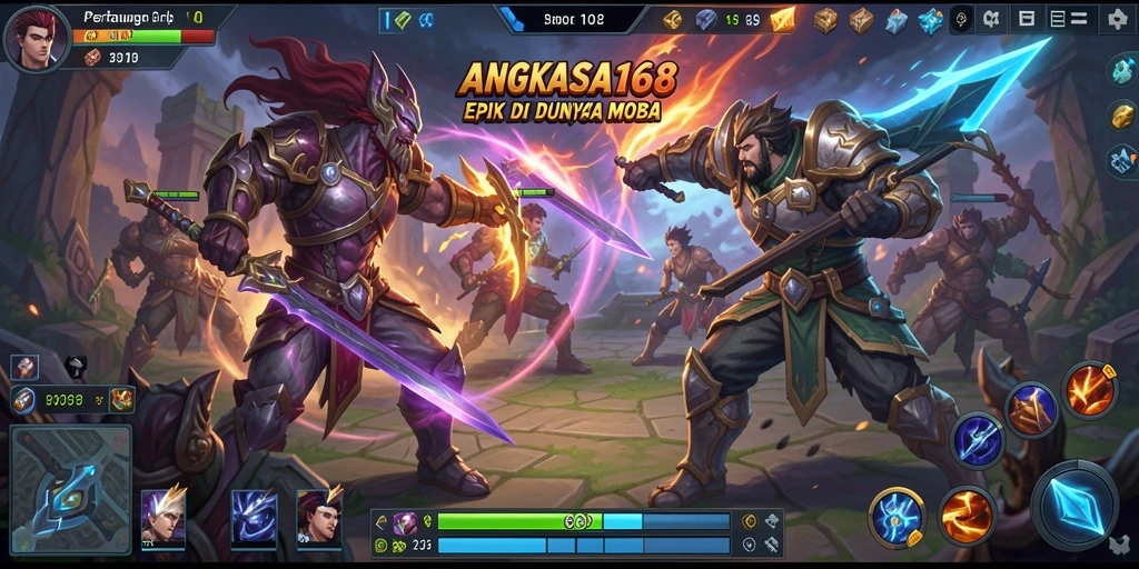 Gameplay seru dan menegangkan dalam ANGKASA168 MOBA.