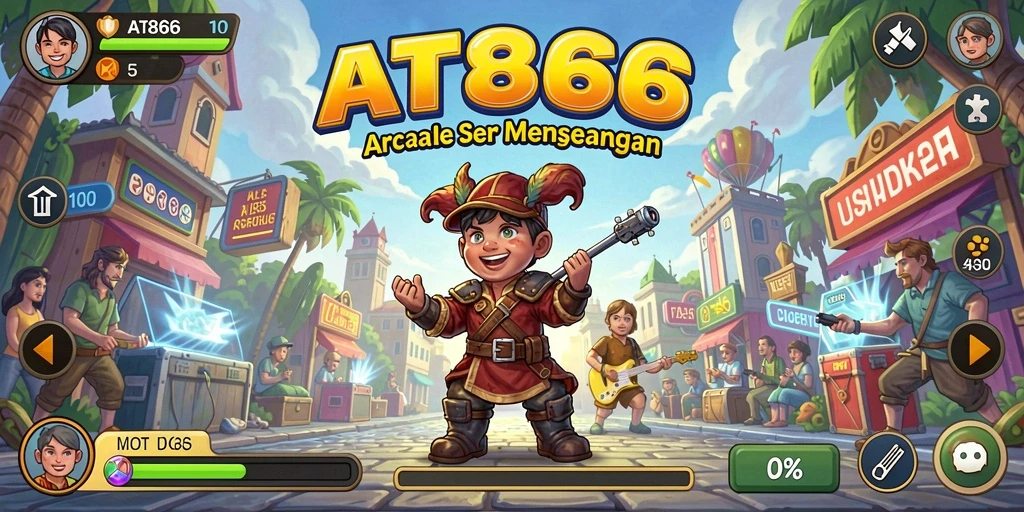 Tangkapan layar AT866 menampilkan aksi seru dalam gameplay Arcade.
