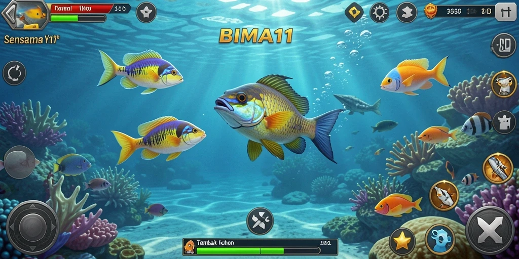 Gameplay Tembak Ikan yang seru dan penuh warna di BIMA11.
