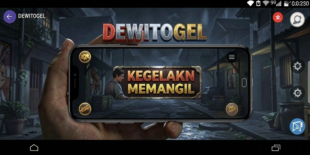 Screenshot DEWITOGEL menunjukkan karakter berjuang melawan kegelapan.