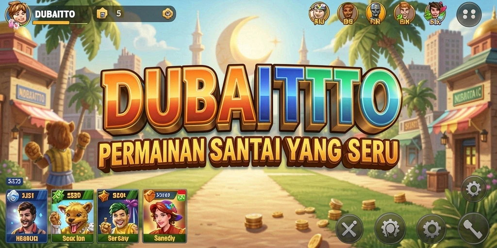 Screenshot utama DUBAITOTO menampilkan gameplay yang santai dan menyenangkan.