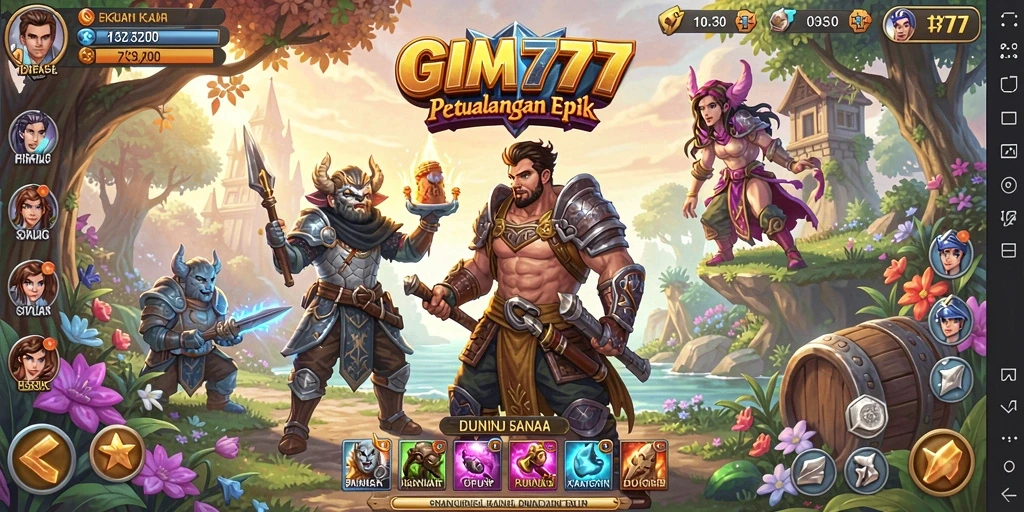 Gameplay RPG GIM777 yang menarik dengan banyak petualangan.