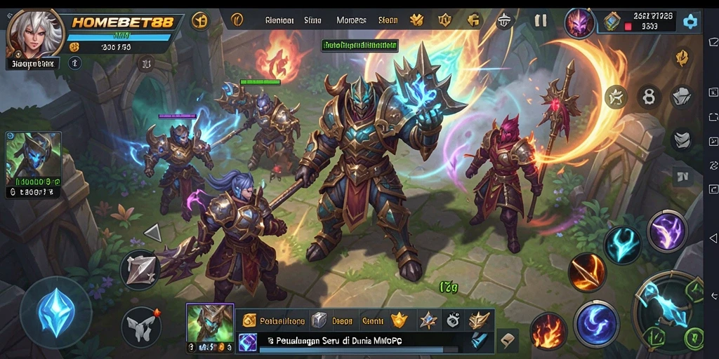 Tampilan gameplay HOMEBET88 yang menakjubkan di dunia MMORPG.