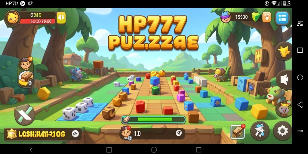 Gameplay HP777 yang menarik dalam menyelesaikan puzzle.