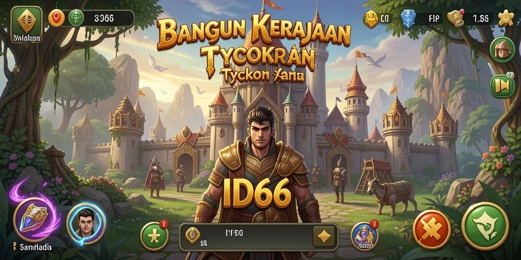 Screenshot utama ID66 yang menampilkan pengalaman gameplay Tycoon yang mendebarkan.