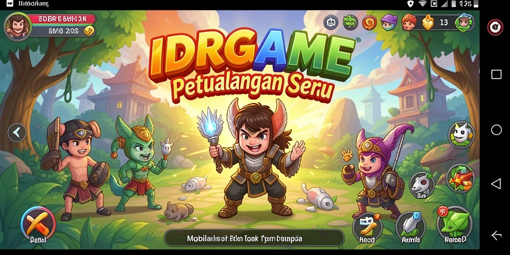 Tampilan gameplay seru dari IDRGAME saat menjelajahi dunia petualangan.