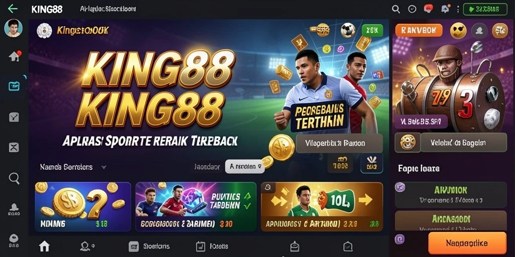 Tangkapan layar KING88 menampilkan antarmuka taruhan yang intuitif dan menarik.