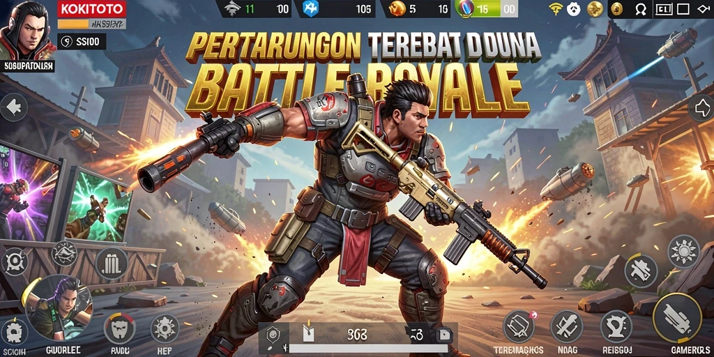 Tampilan gameplay seru dari KOKITOTO di arena Battle Royale.