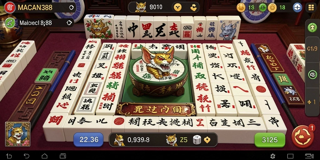 Screenshot gameplay dari MACAN388 menampilkan keseruan bermain Mahjong.