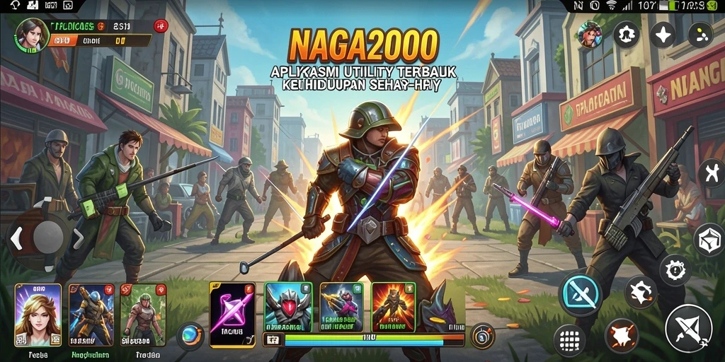 Tampilan antarmuka utama NAGA2000 yang mudah digunakan untuk kegiatan sehari-hari.