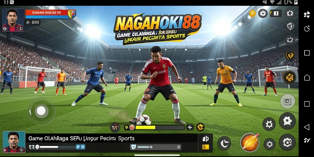 Tampilan gameplay seru dalam NAGAHOKI88 yang menampilkan aksi olahraga.