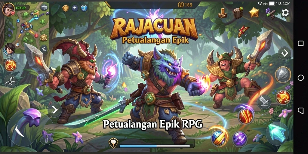Tampilan menawan dari gameplay RAJACUAN yang seru.