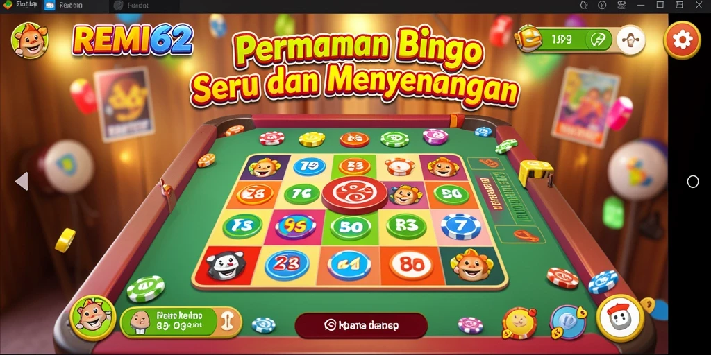 Tampilan gameplay seru REMI62 dalam permainan Bingo.