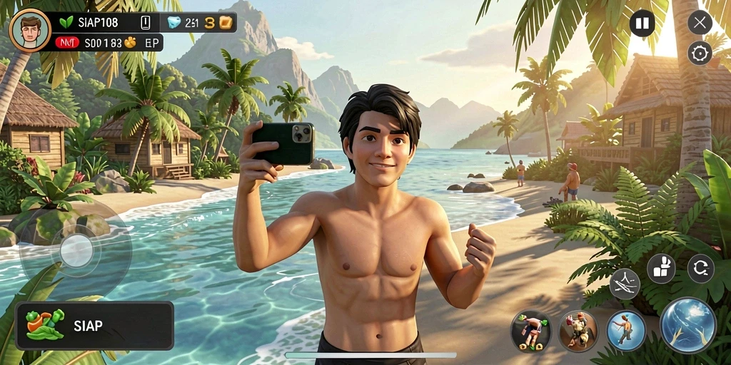 Tangkapan layar gameplay SIAP108 menunjukkan keseruan dalam permainan santai.