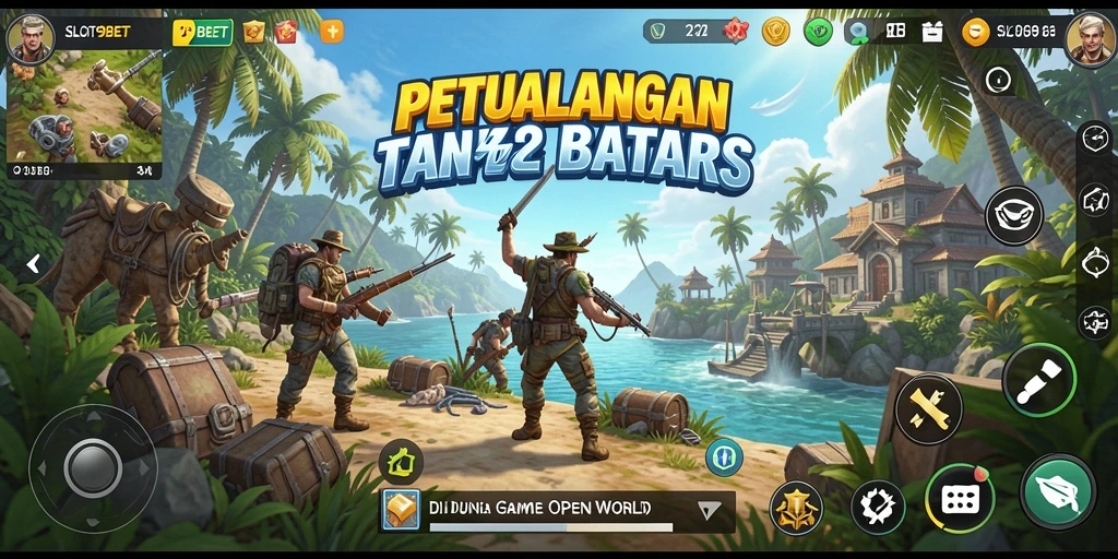 Screenshot SLOT99BET menampilkan petualangan seru di dunia terbuka.